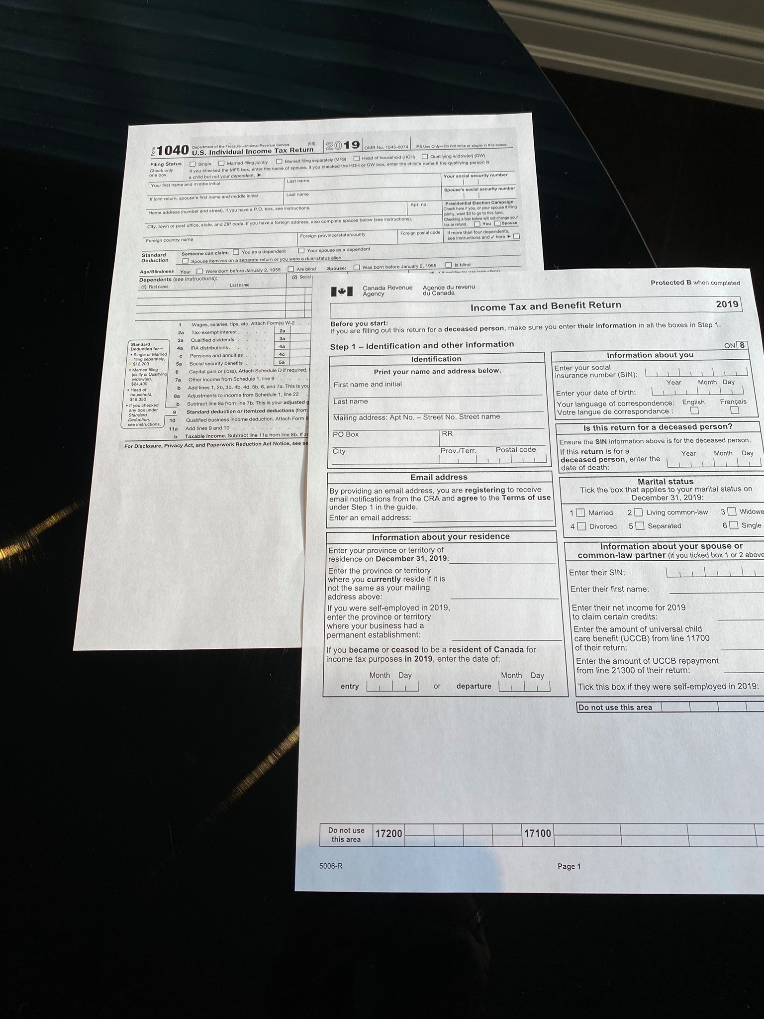 US and CAN Tax Forms